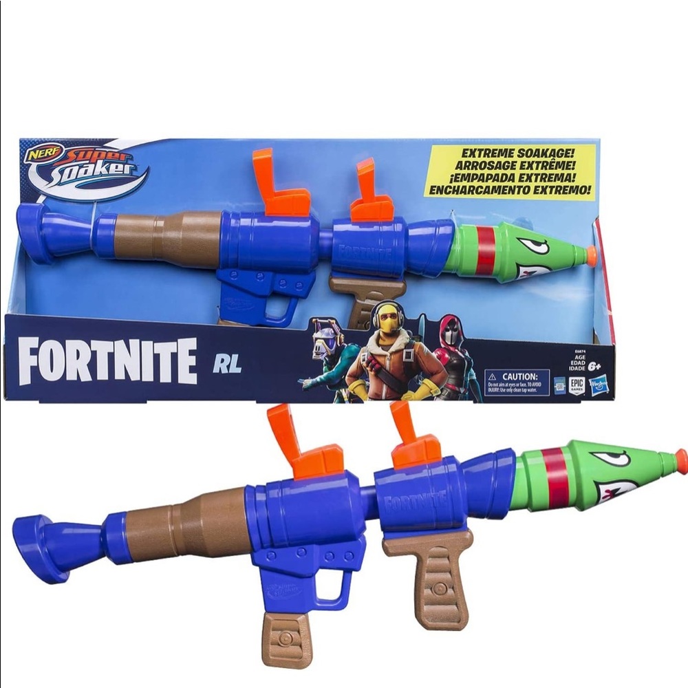 NERF Fortnite RL Kids Super Soaker Extreme Soakage Water Blaster Gun NWT
